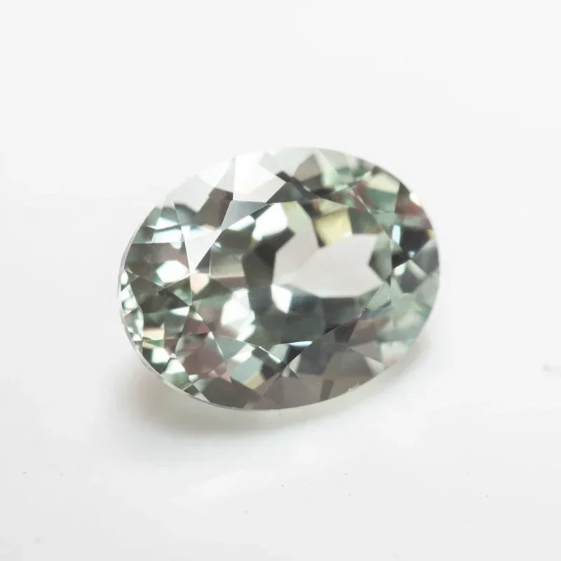 Lab-Grown Green Sapphire Oval Cut Gemstone for Jewelry Making, Optional AGL Certificate Included