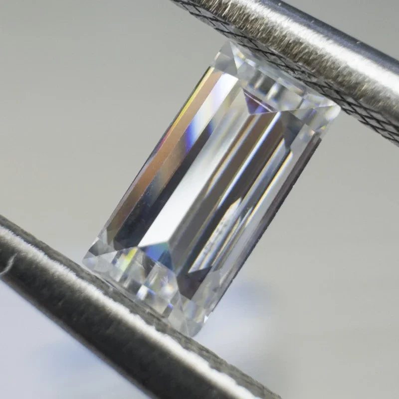 Moissanite Loose Stones D Color VVS1 Rectangle Cut Gemstone Lab Grown Moissanite Diamonds for Diy Jewelry Making Certificate