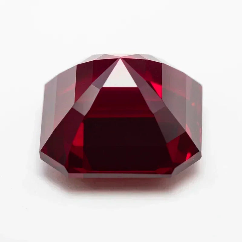 Square Asscher Cut Lab Grown Ruby  Pigeon Blood Red VVS1 Gemstone Charms DIYJewelry Making Materials Selectable AGL Certificate