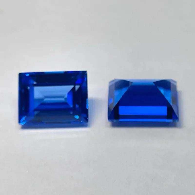 TOPLab Grown Cobalt Spinel Rectangular Shapes Gemstone for DIY Ring Necklace Earrings Main Materials Selectable Certificate