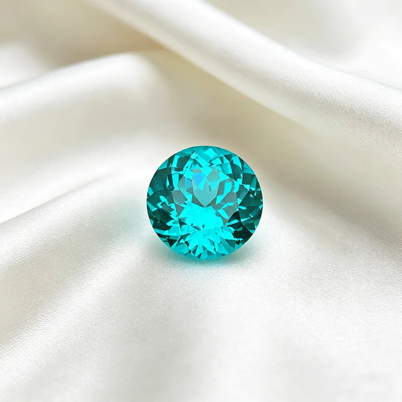 Lab Grown Paraiba Gemstone Round Pear Heart Emerald Cusion Marquise Asscher Princess Square Rectangle Shape  for Jewelry Setting