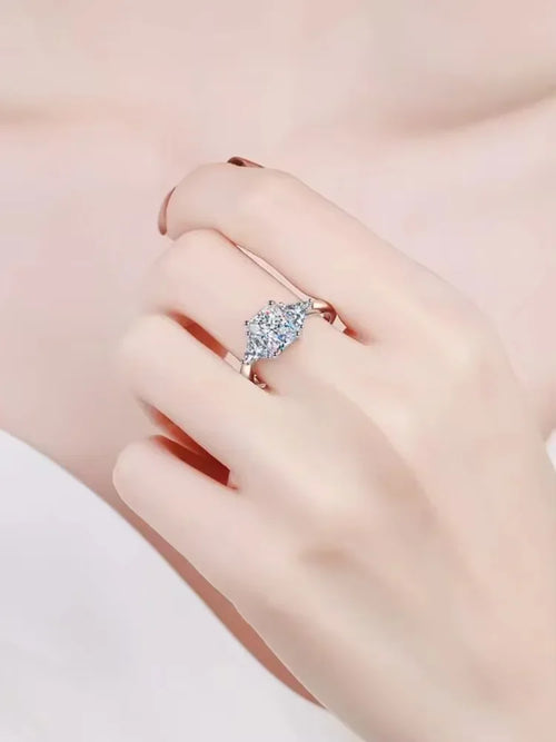 Fashion 925 Sterling Silver Ring Moissanite Ring VVS1 Women's Alien Exaggerated Luxury European American Rings With Certific