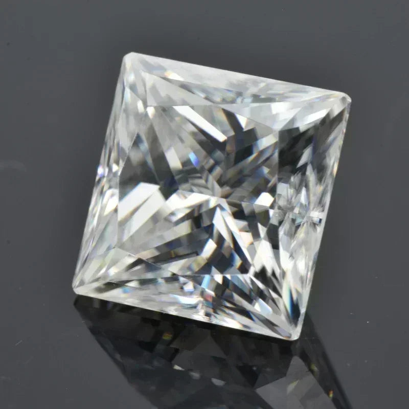 Moissanite Loose Stone D Color Princess Cut VVS1 Pass Diamodn Tester Gemstone Beads for DIY Jewelry Making with GRA Certificate