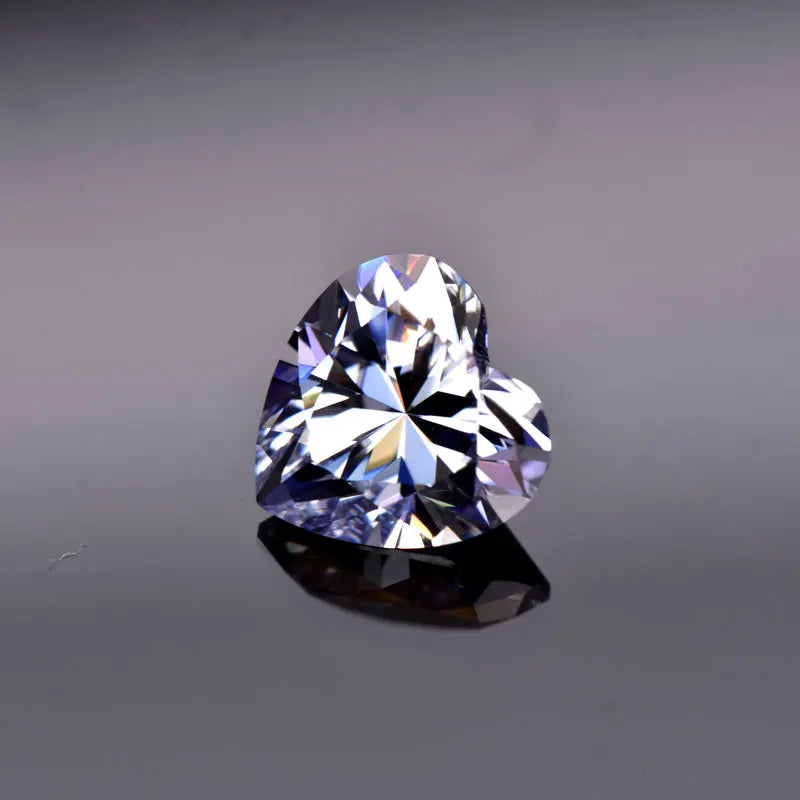 Moissanite VVS1 Artificial Stone Lavender Color Heart Cut with Certificate Factory Outlet