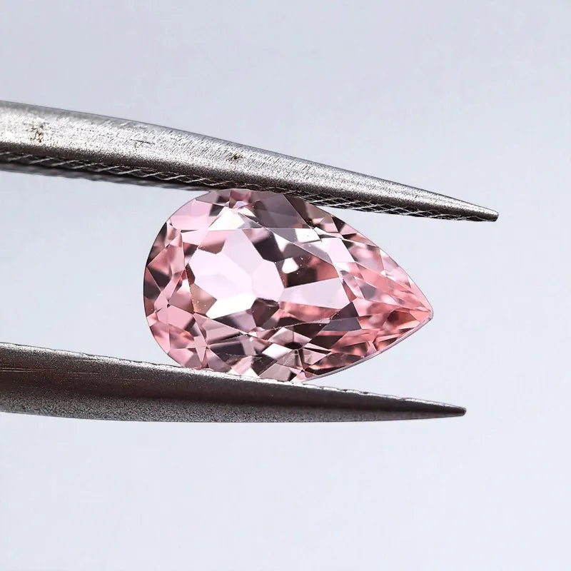Lab Grown Sapphire Pear Shape Morgan Pink Color VVS1 for DIY Jewelry Making Materials Selectable Charms Gemstone Certificate