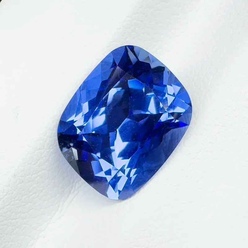Lab Grown Sapphire Rectangular Cushion Cut Royal Blue VVS1 for Jewelry Making Inlay Ring Necklace Selectable AGL Certificate