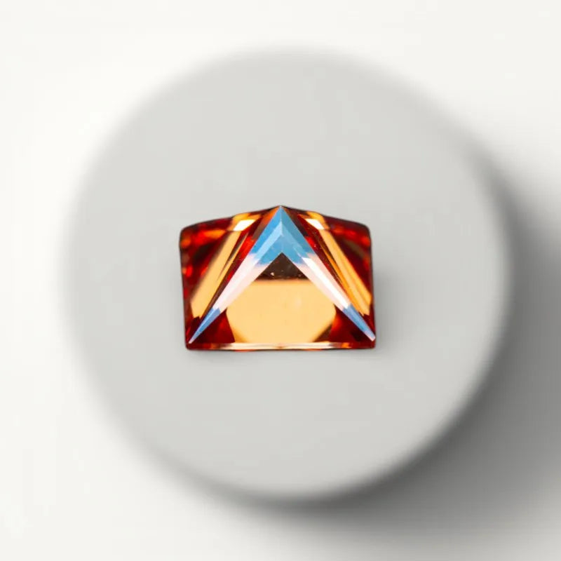 Moissanite Artificial stone Princess cut square shape garnet color DIY jewelry certificate