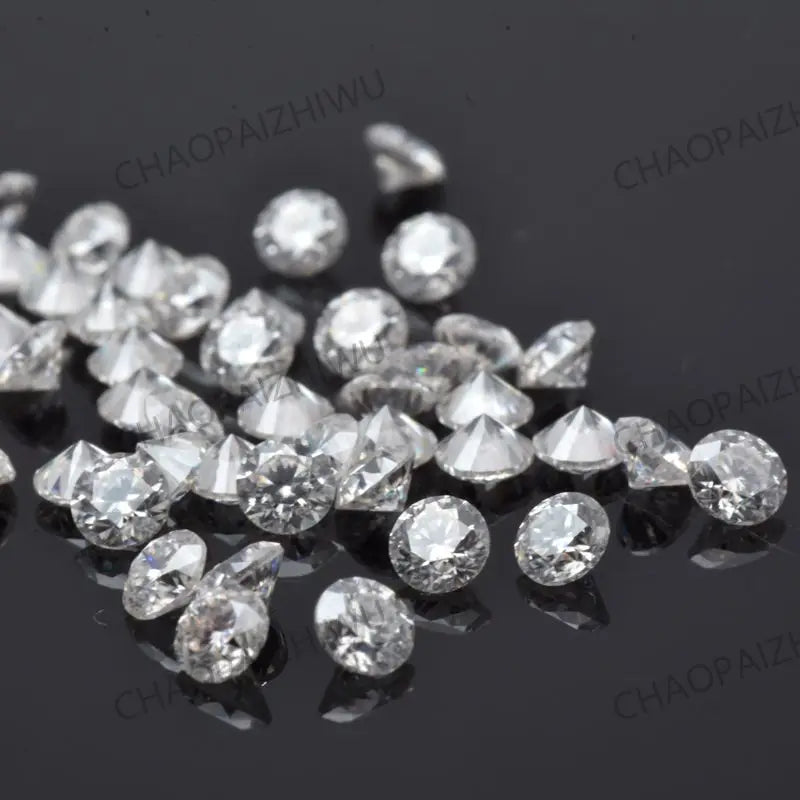 Moissanite Stone Small Size Round Cut 0.8mm~2.9mm 1.0ct / Pack D Color Charms Gemstone Advanced Jewelry Making Materials