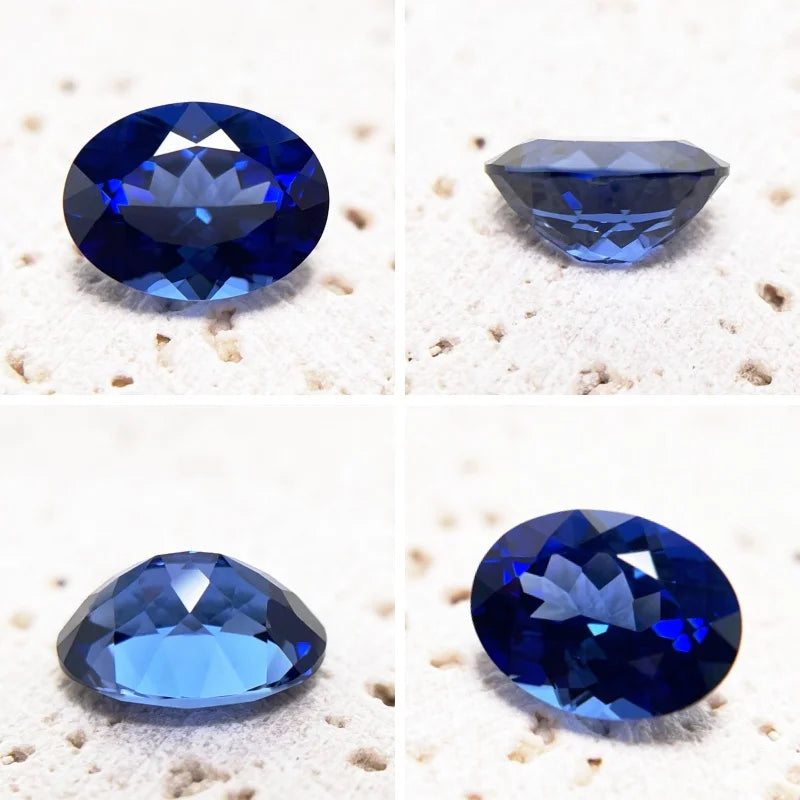 Lab Grown Cobalt Spinel/Sapphire Oval Cut Royal Blue/Cornflower for DIY Jewelry Making Selectable AGL Certificate