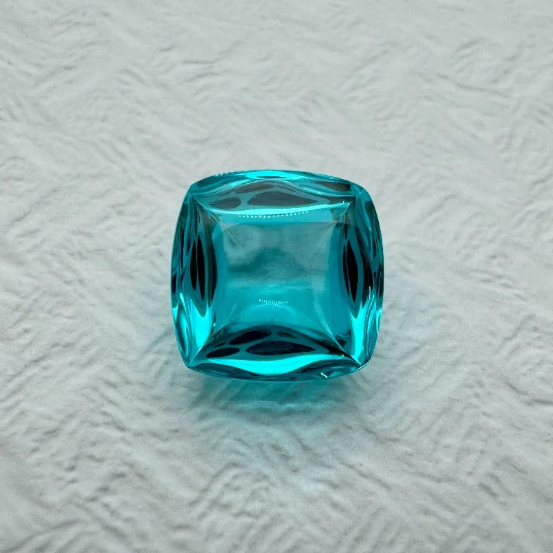 Lab Grown Paraiba Sugar Tower Shape Gemstone for DIY Advanced Jewelry Making Inlay Ring Necklace Selectable AGL Certificate