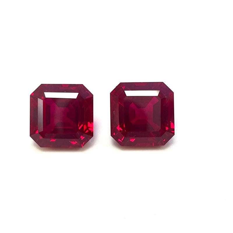 Ruby Pigeon Blood Red Color Artificially Synthesized Gemstones Charms for Jewelry Making with Certificate