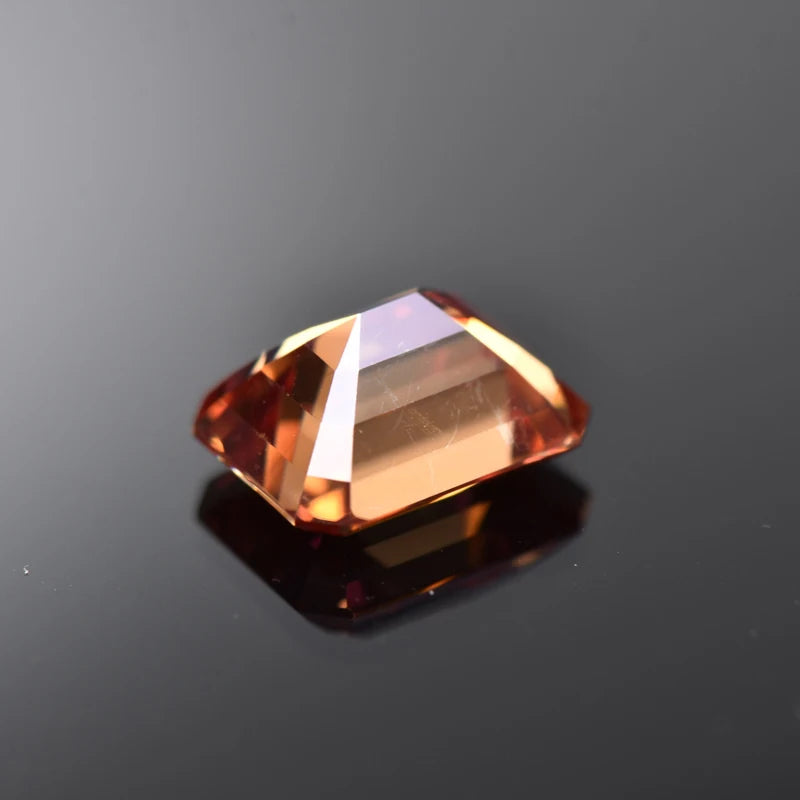 Emerald Cut Moissanite Stone VVS1 Watermelon red Color Certificate DIY Jewelry Artificial Gemstone