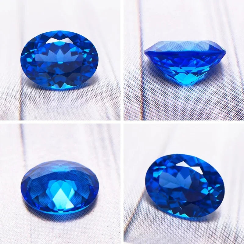 TOPLab Grown Cobalt Spinel/Sapphire Oval Cut Royal Blue/Cornflower for DIY Jewelry Making Selectable AGL Certificate