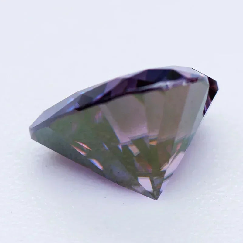 Moissanite Stone Imperial Purple Color Heart Shape VVS1 with GRA Certificate Pass Diamond Tester Charms for jewel making