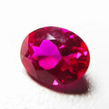 Lab Grown Sapphire Oval Shape Rose Red Color Top Quality Charm Beads for Diy Jewelry Making Selectable  AGL Certificate