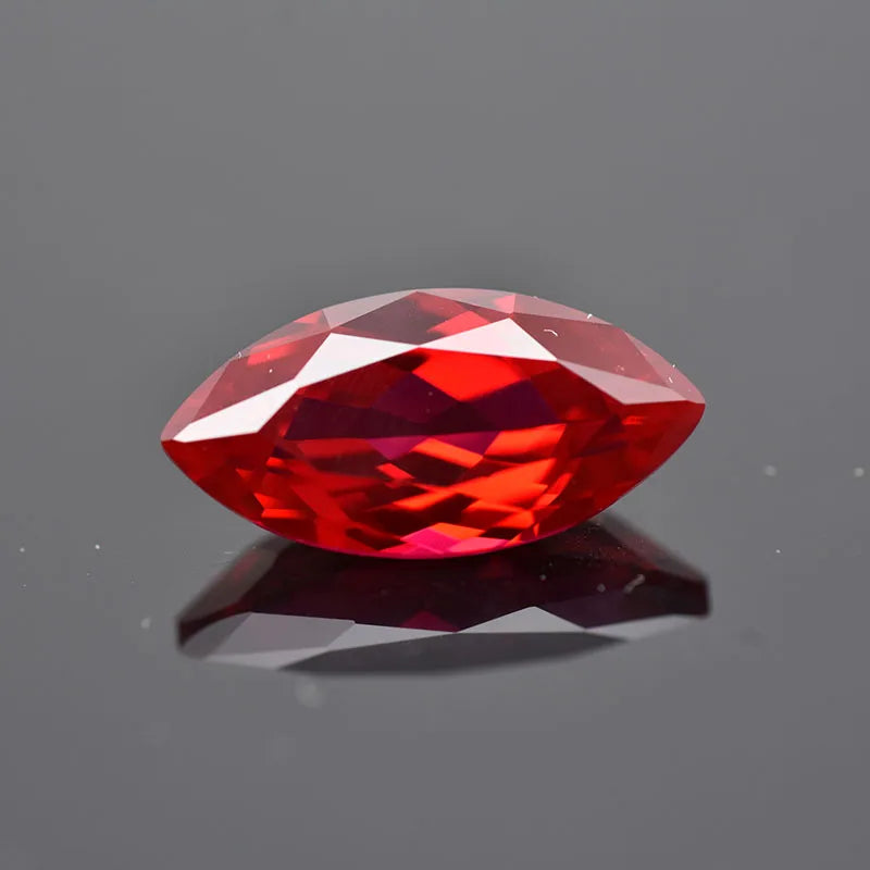 Lab Grown Ruby Marquise Cut Pigeon Blood Red Gemstone DIY Charms Jewelry Making Main Materials Selectable AGL Certificate