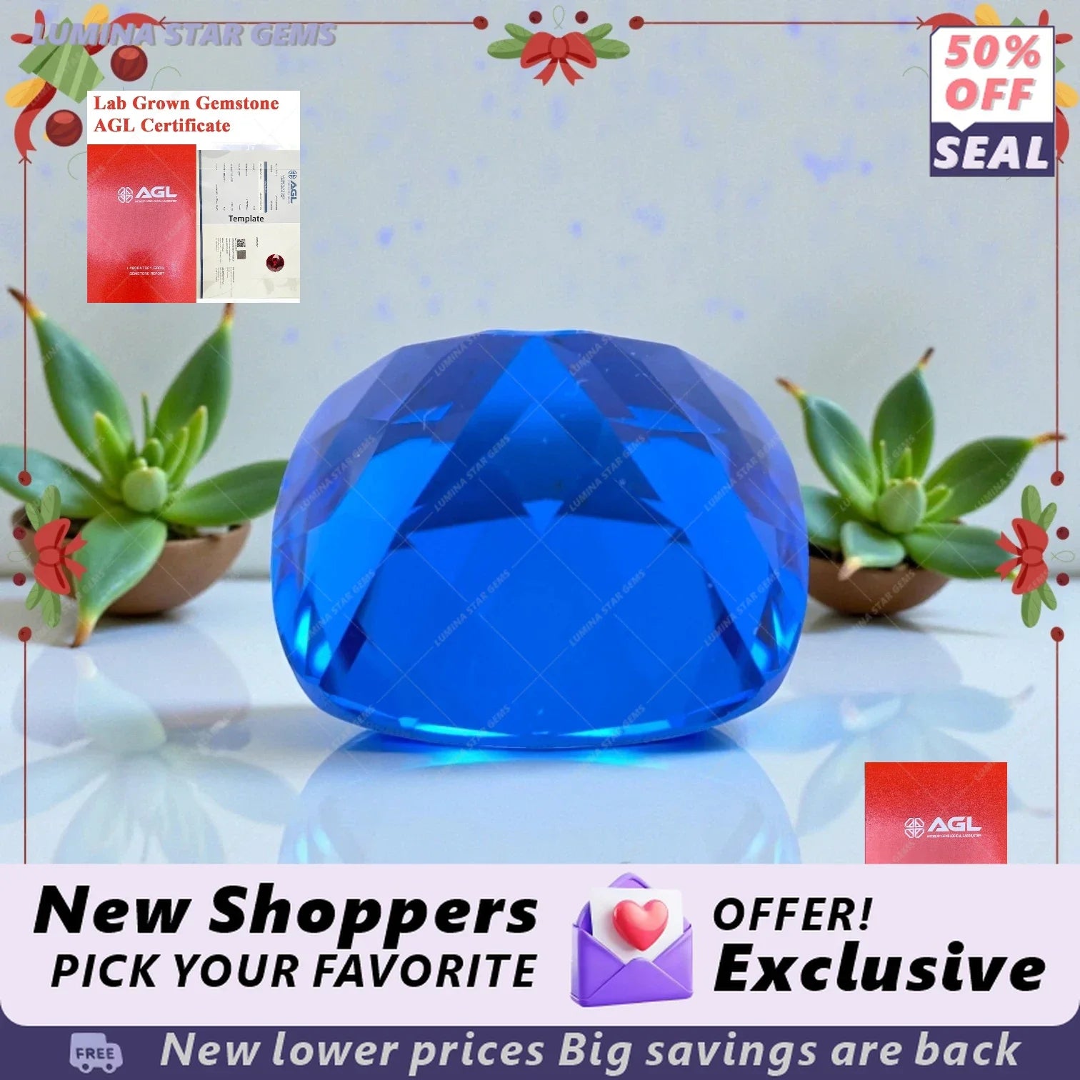 TOPTLab Grown Cobalt Spinel Cushion Cut Gemstone For Jewelry DIY  Making Main Materials Selectable Certificate