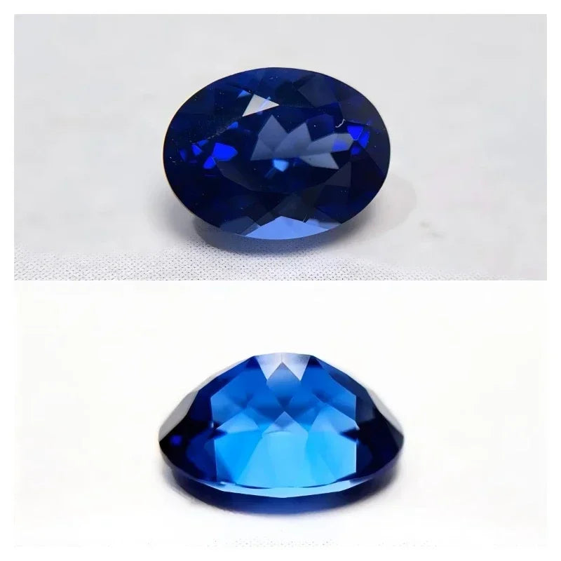 TOPLab Grown Cobalt Spinel  Oval Cut For DIY Jewelry Making Materials Selectable Certificate
