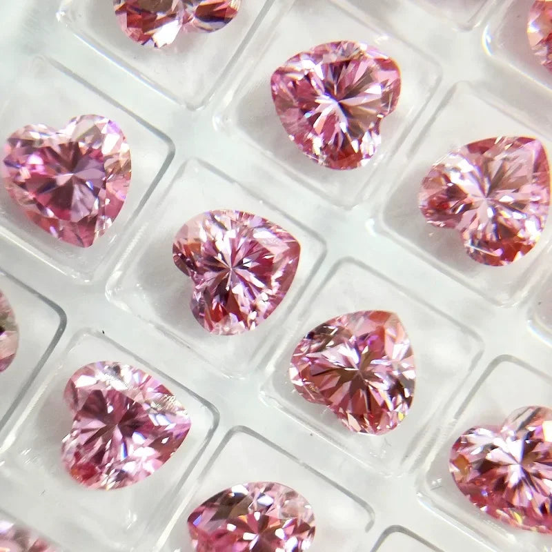 Moissanite Heart Shape VVS1 Beads for Charms DIY Jewelry Making Rings Pendant Materials with Certificate