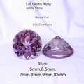 Lab Grown Alexandrite Stone Round Cut Colorful Gemstone With AGL Certificate For Jewelry Making