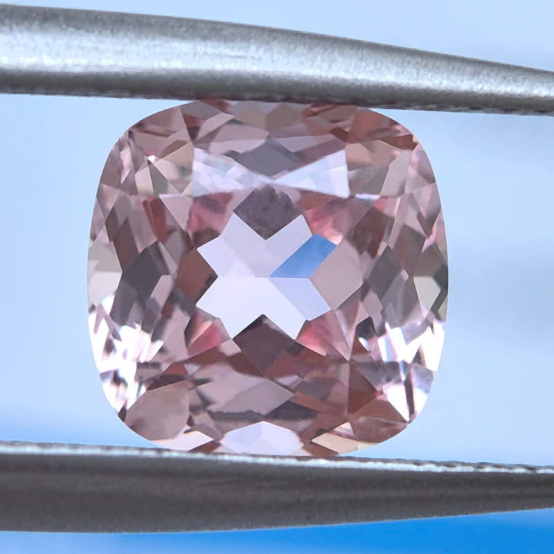 Lab Grown Sapphire Cushion Cut Morgan Pink Color VVS1 DIY Jewelry Making Ring Necklace Main Materials Selectable AGL Certificate