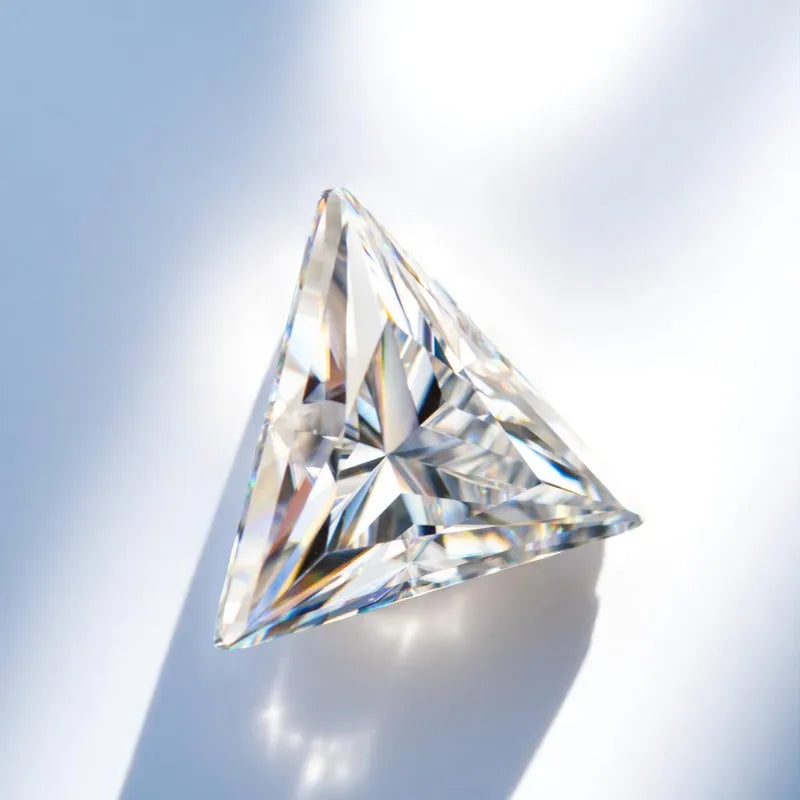 Moissanite Stone Triangle Cut Super White D Color VVS1 DIY Ring Charms Necklace Earrings Main Materials with Certificate