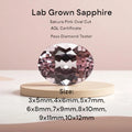Lab Grown Sapphire Oval Cut Sakura Pink Loose Gemstone With AGL Certificate For Jewelry Making