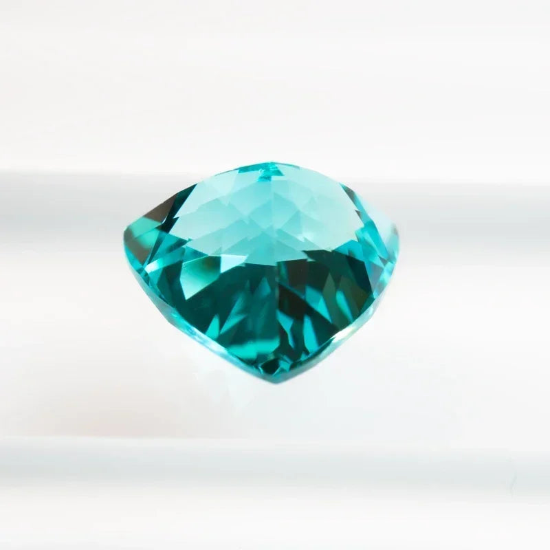 Lab Grown Sapphire Paraiba Fat Triangle Trillion Charms Gemstone  DIY Ring Necklace Earrings Main Materials  AGL Certificate