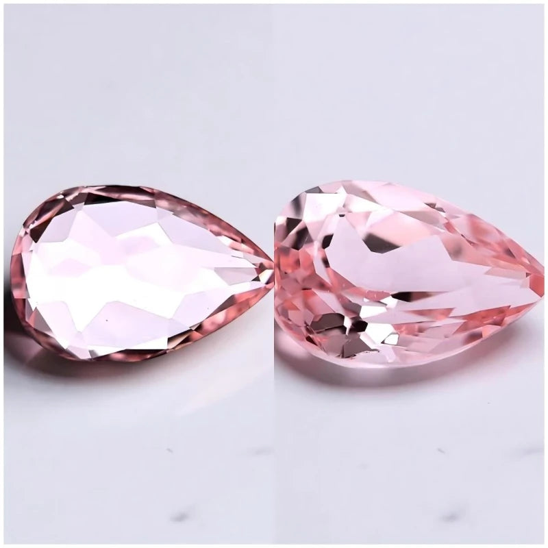 Lab Grown Sapphire Pear Shape Morgan Pink Color VVS1 for DIY Jewelry Making Materials Selectable Charms Gemstone Certificate