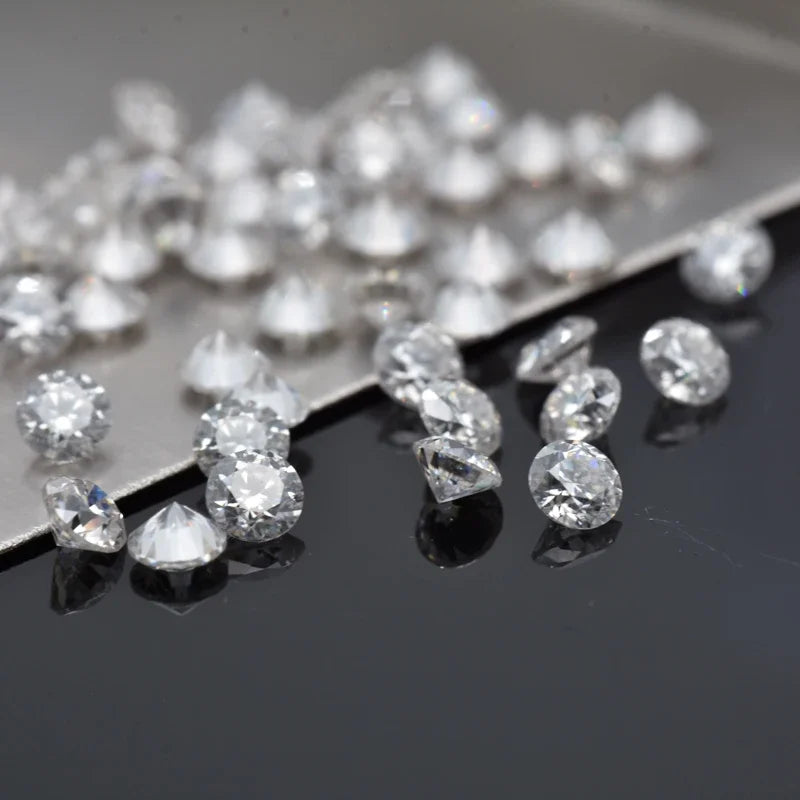 Moissanite Stone Small Size Round Cut 0.8mm~2.9mm 1.0ct / Pack D Color Charms Gemstone Advanced Jewelry Making Materials
