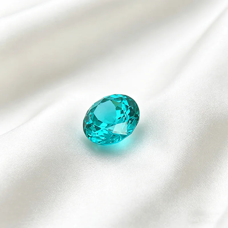 Lab Grown Paraiba Gemstone Round Pear Heart Emerald Cusion Marquise Asscher Princess Square Rectangle Shape  for Jewelry Setting