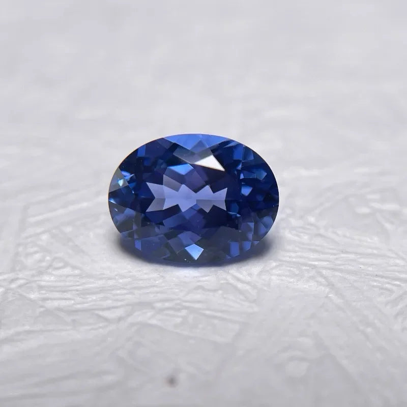 High Quality Lab Grown Sapphire Oval Cut Cornflower Color for Jewelry Making Necklace Rings Material Selectable AGL Certificate