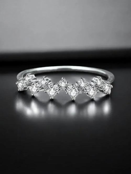 Fashion Hot Sale 925 Sterling Silver Moissanite Ring VVS1 D-color Women's Fashion Simple Trendy Wave For Women Premium Jewelry