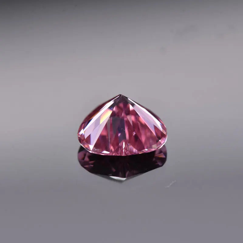 Moissanite VVS1 Artificial Stone Pink Color Heart Cut with Certificate Wholesale