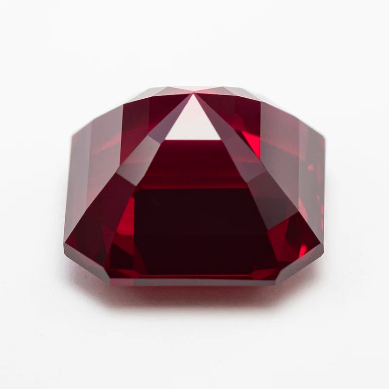 Lab Grown Ruby Asscher Cut Pigeon Blood Color Loose Gemstone For DIY Advanced Jewelry Rings Making Materials AGL Certificate