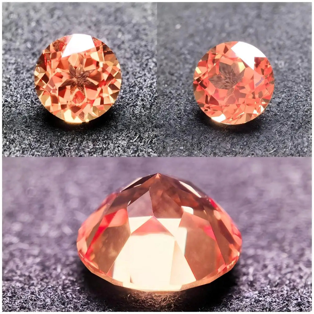 Round Shape Red Lotus Orange Fire Lotus Yellow Color Lab Grown Sapphire for Diy Charm Jewelry Making with Certificate Wholesale