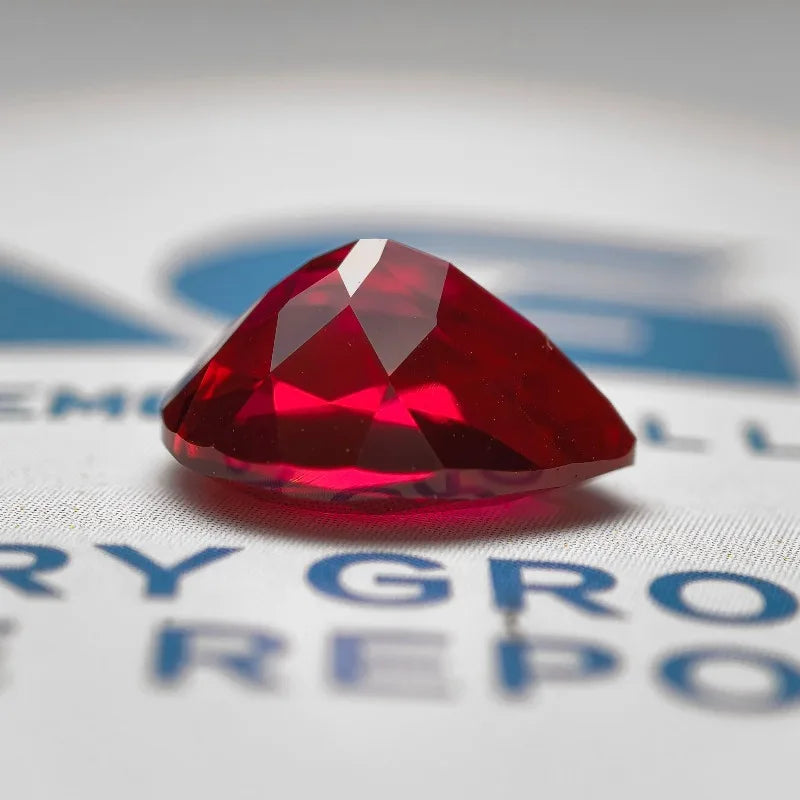 Lab Grown Ruby Pear Shape Pigeon Blood Red Color Gemstone DIY Ring Necklace Earrings Main Materials Selectable AGL Certificate