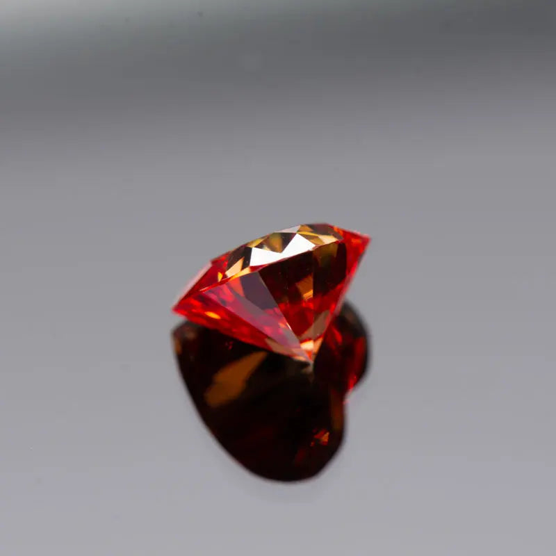 Moissanite VVS1 Artificial Stone Garnet Color Heart Cut with Certificate High Quality