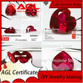 Lab Grown Ruby Loose Gemstones Pigeon Blood Red Heart Cut for DIY Jewelry Making Lab Grown Sapphire Compatible AGL Certified