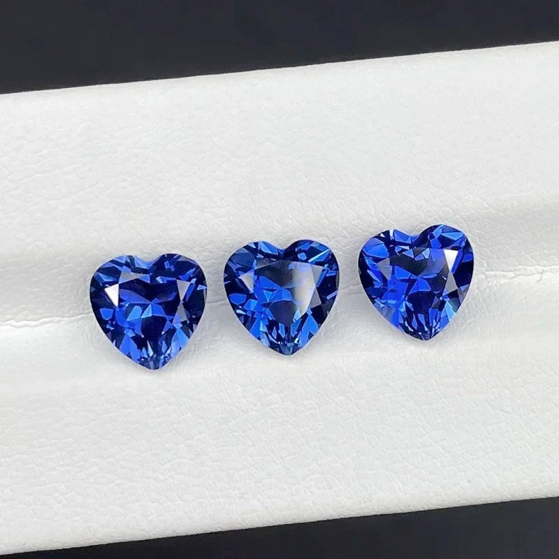 A-Lab Grown Sapphire Heart Shape Royal Blue DIY Jewelry Production Main Materials Selectable AGL Certificate