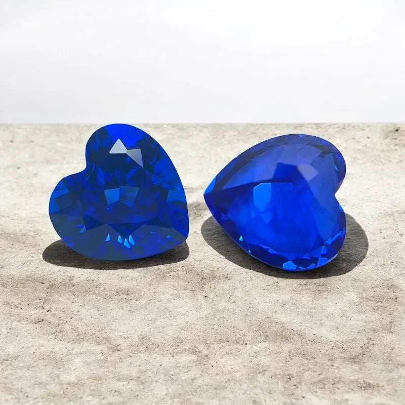 TOPHeart Cut Lab Grown Cobalt Spinel  Loose Gemstone