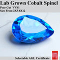 A- Lab Grown Cobalt Spinel Pear Cut Gemstone for DIY Ring Necklace Earrings Main Materials Selectable AGL Certificate