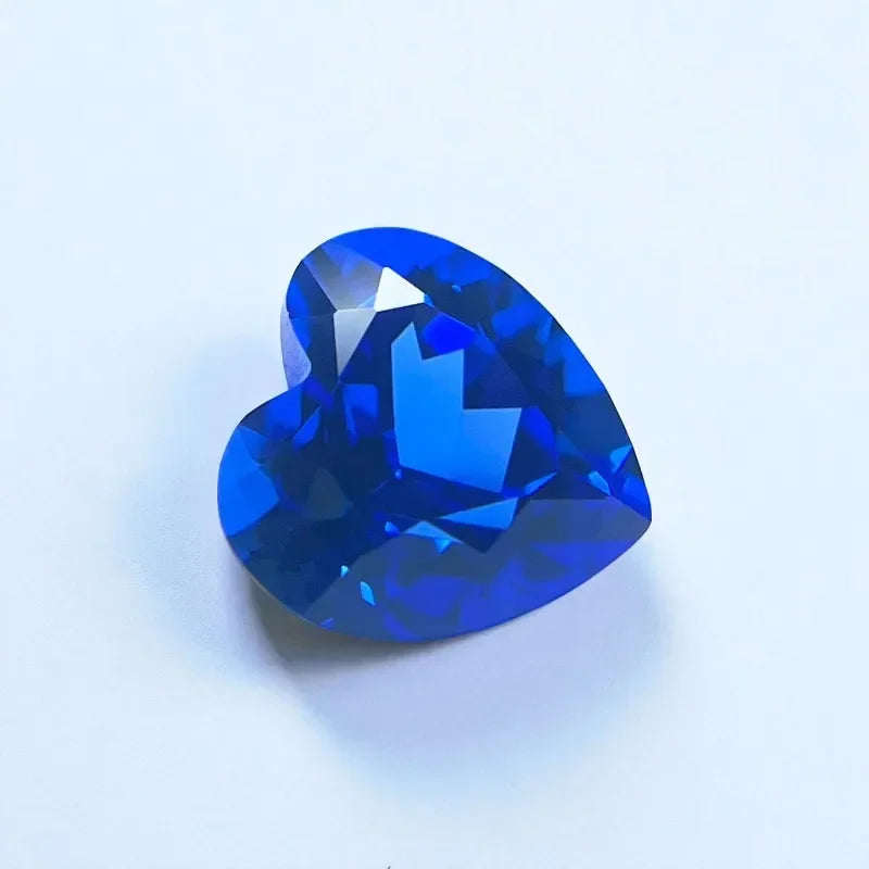 TOPLab Grown Cobalt Spinel Heart Cut Gemstone for DIY Ring Necklace Earrings Main Materials Selectable AGL Certificate