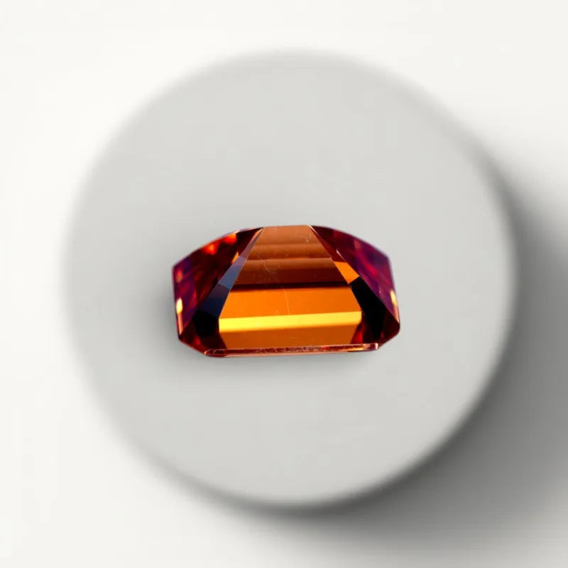 Moissanite Rectangle Shape Emerald Cut  Artificial Gemstone Garnet Color Certificate Wholesale