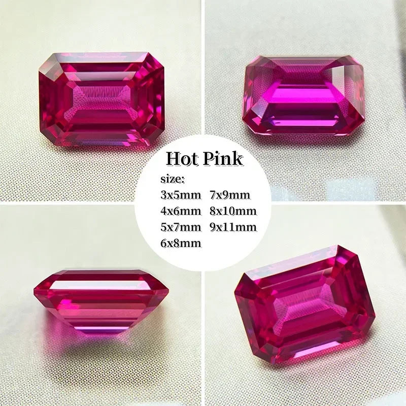 A- Lab Grown Sapphire Emeralds Shape High-quality DIY Charms Jewelry Rings Earring Making Main Materials Selectable AGL Certific