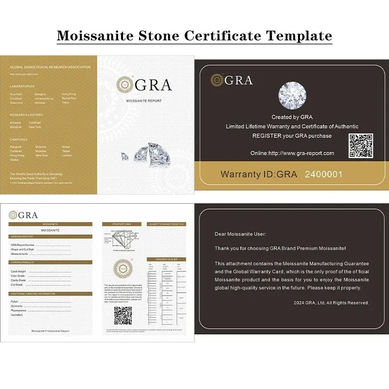 Moissanite Stone Imperial Purple Color Heart Shape VVS1 with GRA Certificate Pass Diamond Tester Charms for jewel making