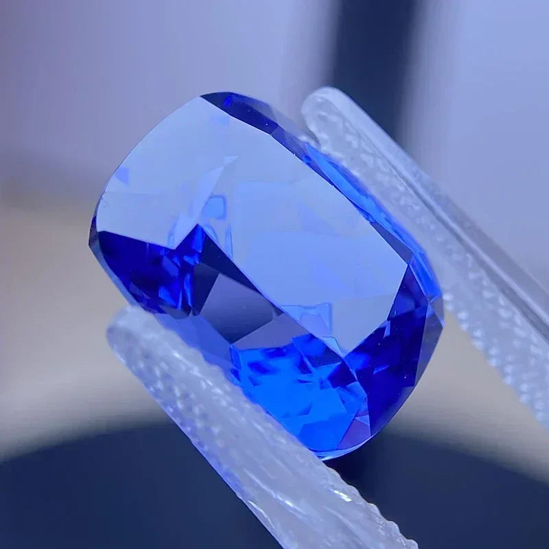 Lab Grown Sapphire Cushion Cut Royal Blue Color for DIY Jewelry Making Ring Necklace Main Materials Selectable AGL Certificate