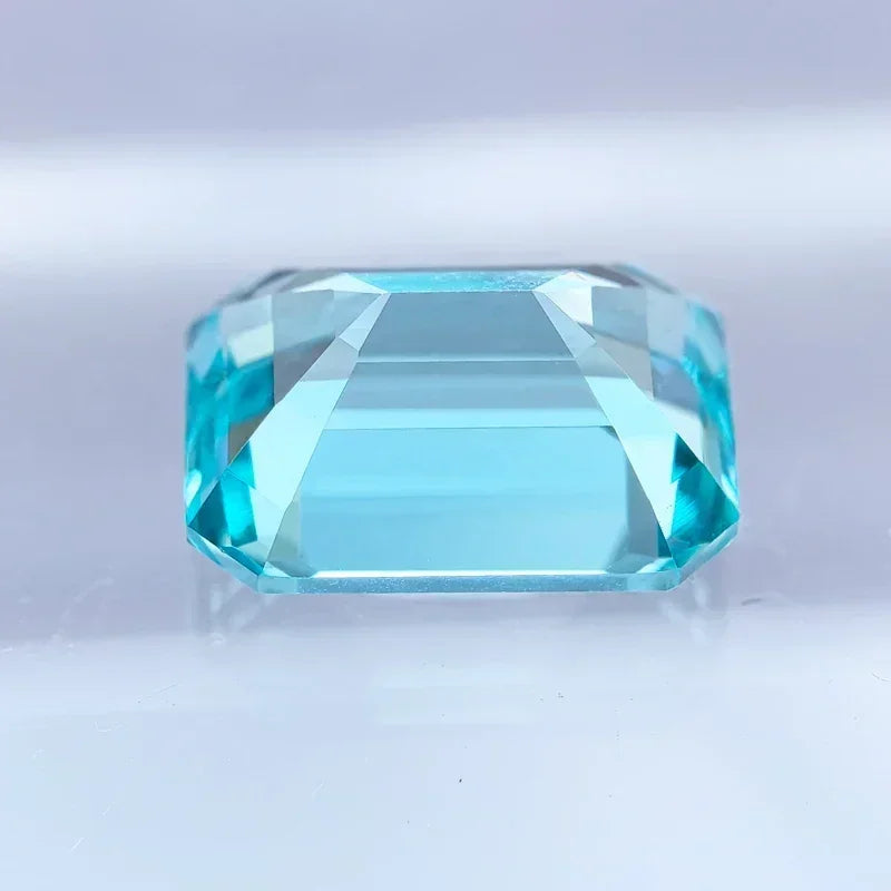 Lab Grown Paraiba Charms Gemstone for Jewelry Making Emerald Cut DIY Ring Necklace Earrings Main Materials with Certificate