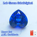 TOPLab Grown Cobalt Spinel Heart Cut Gemstone for DIY Ring Necklace Earrings Main Materials Selectable AGL Certificate