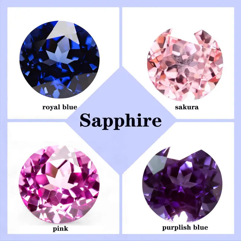 Lab Grown Sapphire Round Shape Multiple Colors Ruby DIY Charms Gem for Ring Earrings Main Material with Certificate Wholesale